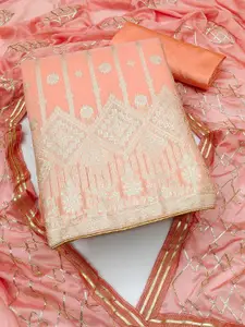 KALINI Floral Embroidered Zari Unstitched Dress Material