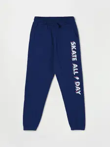 Fame Forever by Lifestyle Boys Mid-Rise Printed Cotton Slim-Fit Joggers