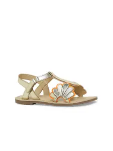 Aria Nica Girls Embellished Open Toe Flats