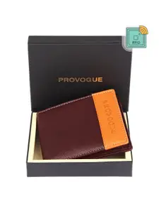 Provogue Men colourblocked Leather Two Fold Wallet