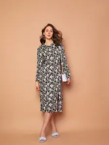 Vero Moda Floral Printed A-Line Midi Dress