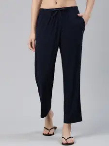 Enamor Women Plus Size Mid-Rise Relaxed-Fit Straight Lounge Pants