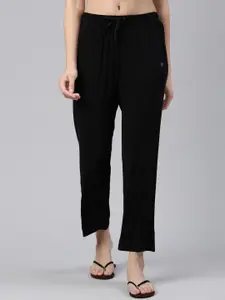 Enamor Women Mid-Rise Relaxed-Fit Straight Lounge Pants