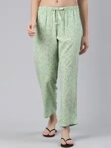 Enamor Women Mid-Rise Printed Modal Mid-Rise Lounge Pants