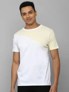 Allen Solly Colourblocked Pure Cotton Slim Fit T-shirt
