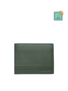 WROGN Men Leather RFID Two Fold Wallet