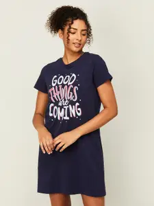 Ginger by Lifestyle Typography Printed Pure Cotton Nightdress