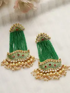 Moedbuille Gold-Plated Studded Classic Jhumkas