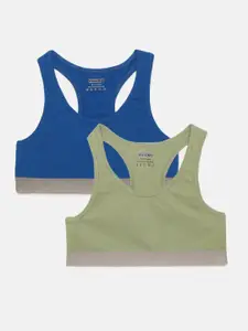 mackly Girls Pack of 2 Racer Back Training & Gym Workout Bra