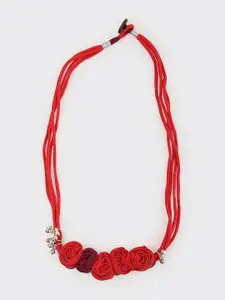 Fabindia Floral Embellished Thread Necklace