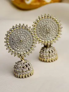 Moedbuille Gold Plated Dome Shaped Jhumkas