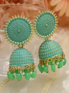 Moedbuille Gold-Plated Dome Shaped Jhumkas Earrings