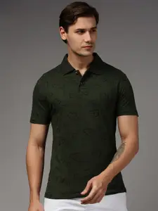 Kryptic Conversational Printed Polo Collar Pure Cotton T-shirt