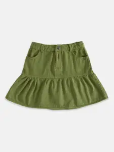 Pantaloons Junior Girls Cotton A-Line Above Knee Skirt