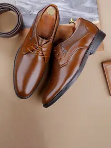 bacca bucci Men Textured Formal Derbys