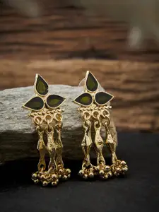 Fabindia Gold-Plated Contemporary Drop Earrings