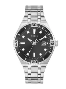 GUESS Men Brass Dial & Stainless Steel Bracelet Style Straps Analogue Watch GW0330G1