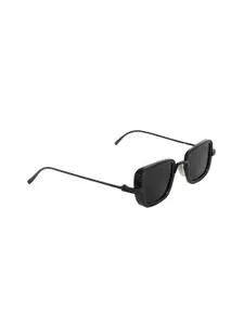 CRIBA Full Rim Square Sunglasses with UV Protected Lens VCR_BLK_M-KABIR