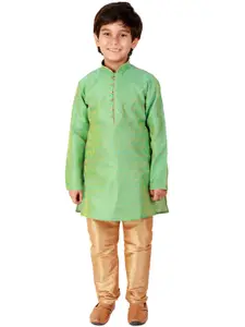 Pro-Ethic STYLE DEVELOPER Boys Lime Green Kurta with Pyjamas