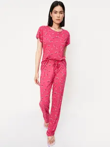 max Floral Printed Pure Cotton Night Suit