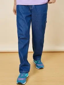 Styli Men Pure Cotton Mid-Rise Carpenter Fit Denim Jeans
