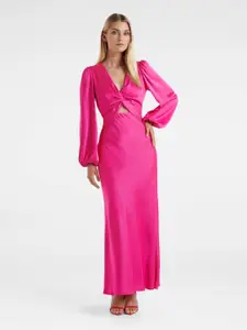 Forever New Satin Cut-Outs Twist Maxi Dress