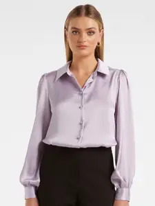 Forever New Satin Shirt Style Top