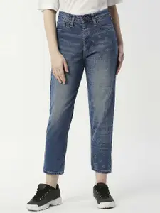 Pepe Jeans Women Relaxed Fit High-Rise Heavy Fade Stretchable Jeans