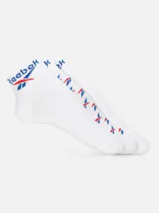 Reebok Men Pack of 3 Patterned Ankle-Length Socks