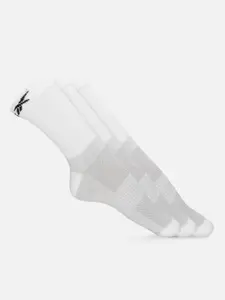 Reebok Men Pack Of 3 Patterned Cotton Above Ankle-Length Socks