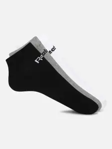 Reebok Men Pack Of 3 Active Core Low Cut Ankle-Length Socks