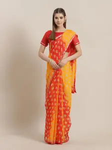 Saree mall Abstract Printed Sarees