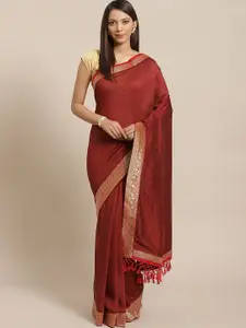Saree mall Embellished Bordered Silk Blend Sarees
