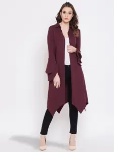 Hypernation Front Open Asymmetric Cotton Longline Shrug
