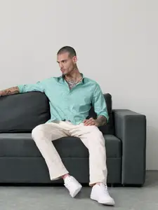 WROGN Printed Pure Cotton Slim Fit Casual Shirt