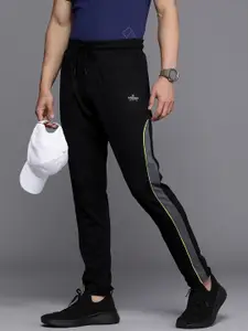 WROGN ACTIVE Men Dry Pro Colourblocked Mid Rise Knitted Sports Track Pants