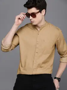 WROGN Band Collar Slim Fit Pure Cotton Casual Shirt