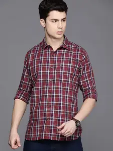 WROGN Slim Fit Checked Pure Cotton Casual Shirt