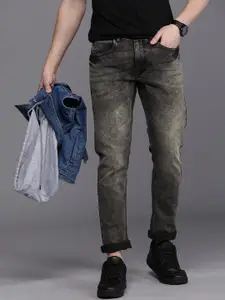 WROGN Men Slim Fit Heavy Fade Stretchable Jeans