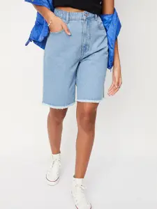 max Women Blue Denim Shorts