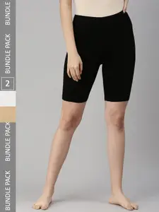 De Moza Women Pack of 3 Microfiber Tummy & Thigh Shapewear