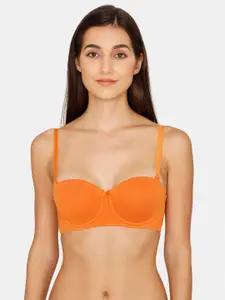 Zivame Underwired Lightly Padded All Day Comfort Cotton Balconette Bra