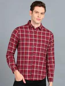Urbano Fashion Slim Fit Tartan Checks Checked Cotton Casual Shirt