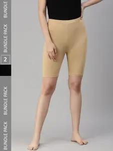 De Moza Women Pack of 2 Microfiber Tummy & Thigh Shapewear