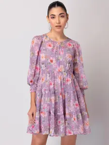 FabAlley Floral Georgette Dress