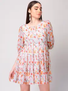 FabAlley Floral Printed Georgette Dress