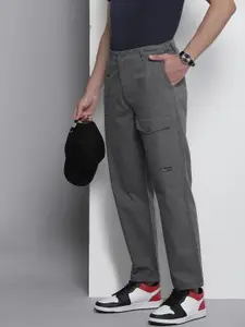 The Indian Garage Co Men Relaxed Fit Ripstop Cargo Trousers