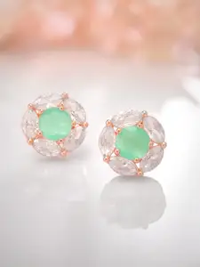 Rubans Rose Gold-Plated Cubic Zirconia Studs