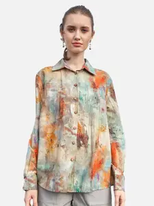 NEOFAA Women Multicoloured Printed Casual Shirt