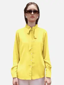 NEOFAA Women Yellow Casual Shirt
